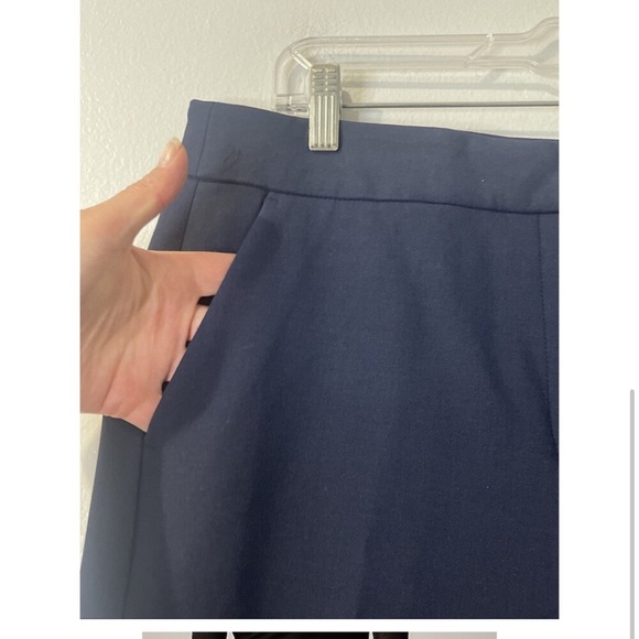 NEW J. Crew Kate Navy Four Season Stretch Straight Leg Trouser Pants, Size 6 - Picture 4 of 11